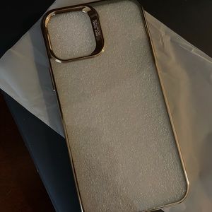 iPhone 12 Pro gold and clear case like new